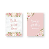 Decoratieve kaarten met bloemranden en inspirerende teksten voor schriften rabi zidni